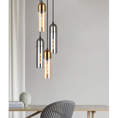 PASTILLE: Interior Round Top Cylinder Glass Pendant Lights