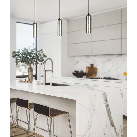 PASTILLE: Interior Round Top Cylinder Glass Pendant Lights