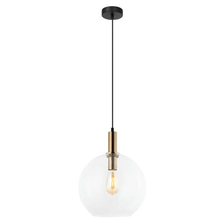 PATERA: Interior Glass with Extended Bronze Highlight Pendant Lights