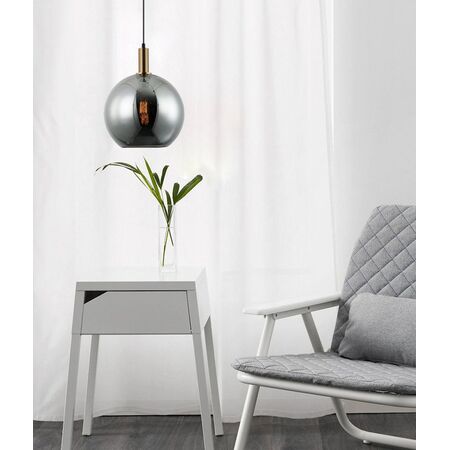 PATERA: Interior Glass with Extended Bronze Highlight Pendant Lights