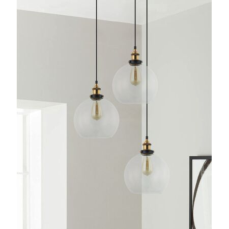 PESINI: Interior Wine Glass with Antique Brass/ Chrome Highlight Pendant Lights