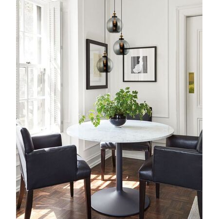 PESINI: Interior Wine Glass with Antique Brass/ Chrome Highlight Pendant Lights