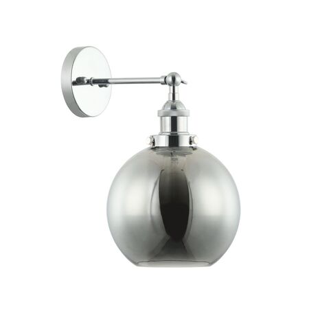 PESINI: Interior Swing Arm Glass with Antique Brass/ Chrome Highlight Wall Lights