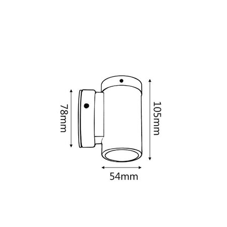 GU10 Exterior Wall Pillar Spot Lights (Light Weight Copper) IP54