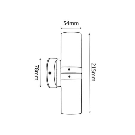 GU10 Exterior Wall Pillar Spot Lights (Light Weight Copper) IP54