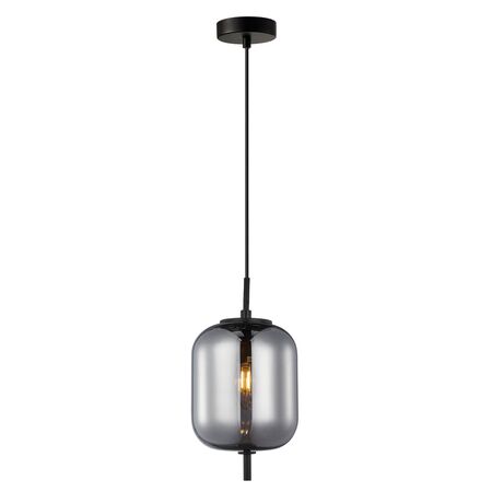 PINO: Interior Opal Matte / Smokey Black Mirror Finish Jar Pendant Lights