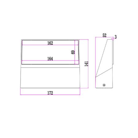 PLANA: Exterior LED Adjustable Wedge Surface Mounted Wall Lights IP65