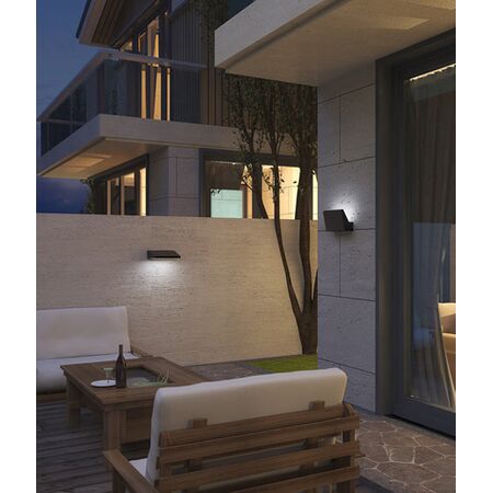 PLANA: Exterior LED Adjustable Wedge Surface Mounted Wall Lights IP65