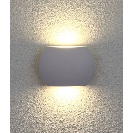 REMO: Surface Mounted LED Exterior Curved Up/Down Wall Lights IP54