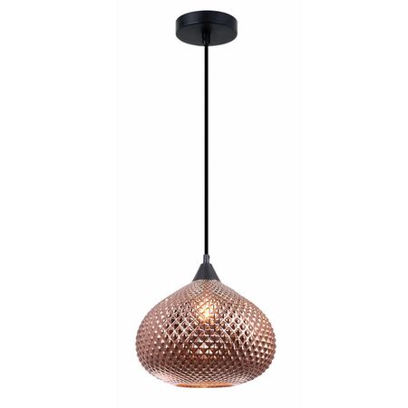 RICTUS: Bohemian Glass With Quadrilateral Segment Wine Glass Shape Pendant Lights