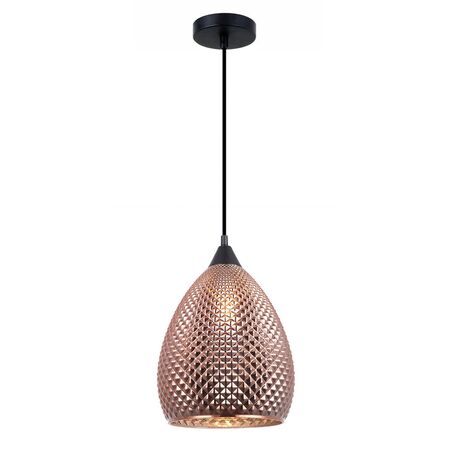 RICTUS: Bohemian Glass with Quadrilateral Segments Ellipse Shape Pendant Lights