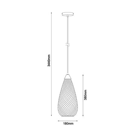RICTUS: Bohemian Glass with Quadrilateral Segments Tear Drop Shape Pendant Lights