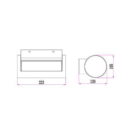 SOMBRA: Exterior LED Adjustable Eyelid Surface Mounted Wall Lights IP65