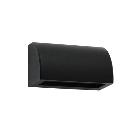 STE: Exterior 12V Matte Black Curved Surface Mounted Step / Wall Lights IP65