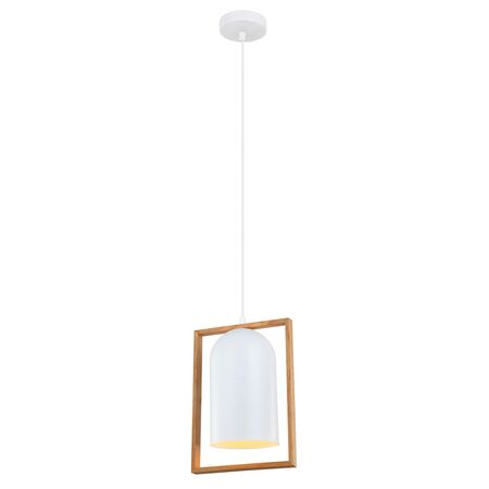 SWING: Oblong Wood Frame Pendant Lights