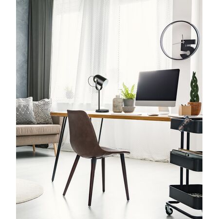 TAZZA: Ellipse Shade with Antique Brass Highlight Table Lamps