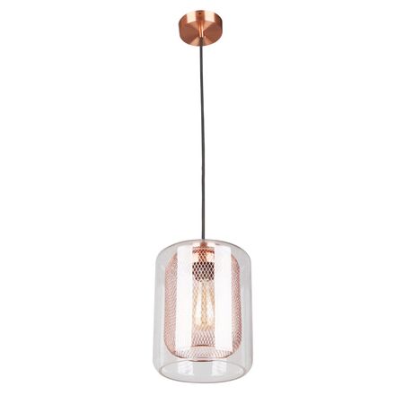 TONO: Mesh Internal & Clear Glass Oblong Pendant Lights