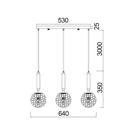 TRATTINO: Interior Bronze Amber /Smokey Black Spherical Glass Multiple Bar Base Pendant Lights