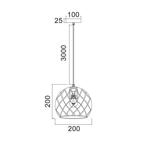 TUILE: Interior Small Embossed Tiled Iron Wine Glass Shape Pendant Lights