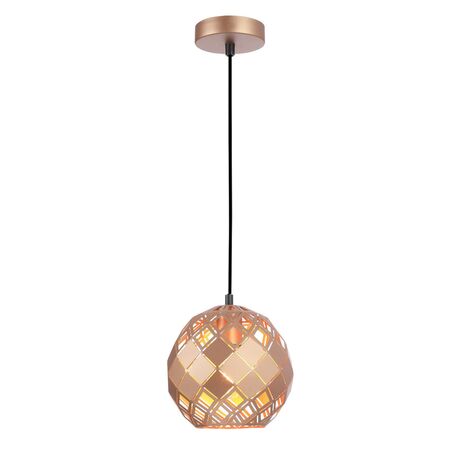 TUILE: Interior Small Embossed Tiled Iron Wine Glass Shape Pendant Lights