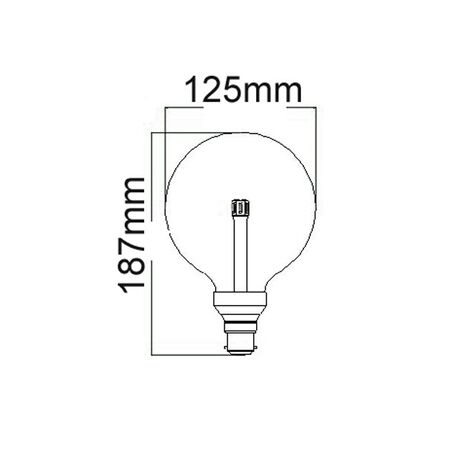G125 LED Globes Clear / Frosted Diffuser (6W)