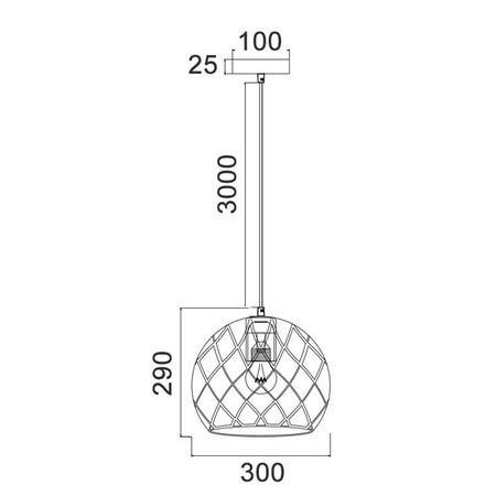 TUILE: Interior Large Embossed Tiled Iron Wine Glass Shape Pendant Lights