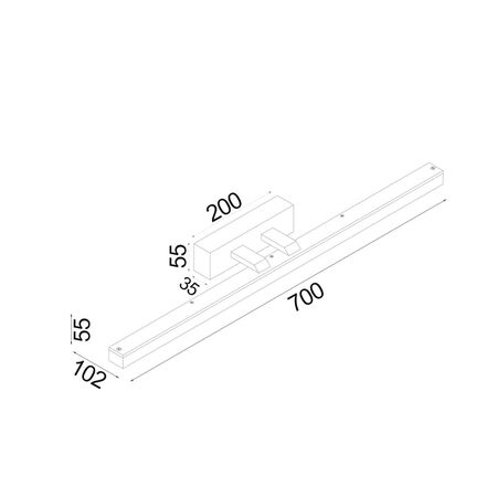 VANITAS: Interior LED Tri-CCT Vanity / Picture Wall Lights IP44 (L700mm)