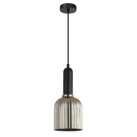 VINTAJ: Retro Interior Ellipse Shape Ribbed Glass Pendant Lights