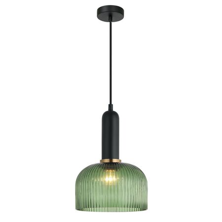 VINTAJ: Retro Interior Dome Shape Ribbed Glass Pendant Lights