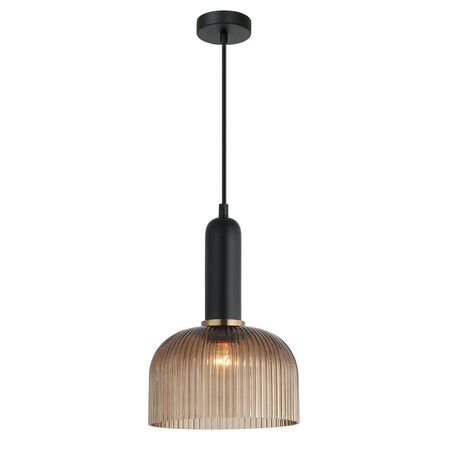 VINTAJ: Retro Interior Dome Shape Ribbed Glass Pendant Lights