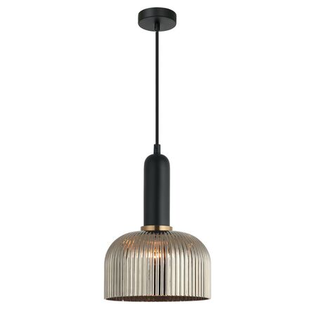 VINTAJ: Retro Interior Dome Shape Ribbed Glass Pendant Lights
