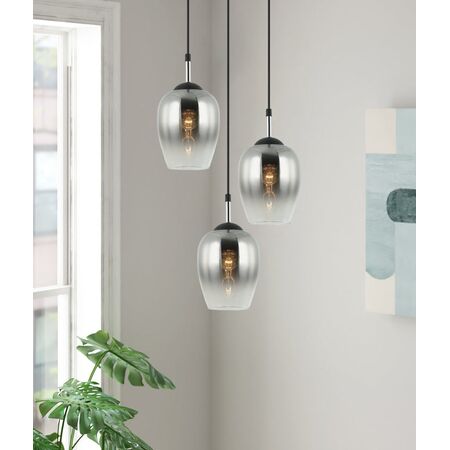 VINUM: Interior Wine Glass Shape Colour Fading Effect Glass Pendant Lights