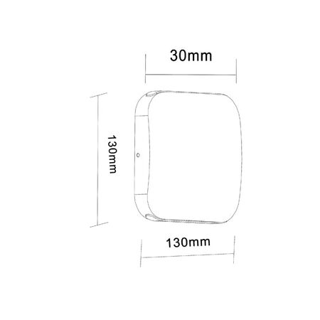 VOX: Surface Mounted LED Exterior Square Up/Down Wall Lights IP54