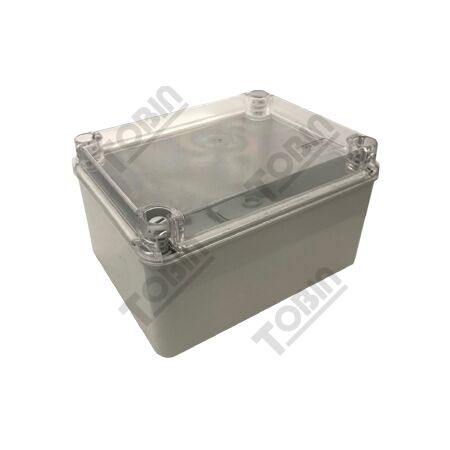 PVC Weatherproof Enclosure | Clear Lid & Grey Body | IP56 Rated | High Wall Mountable | by Tobin
