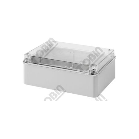 PVC Electrical Enclosure | Clear Lid & IP56 Rated | Grey Body | by Tobin