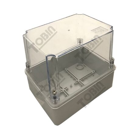 PVC Electrical Enclosure | Clear Lid & IP56 Rated | Grey Body | by Tobin