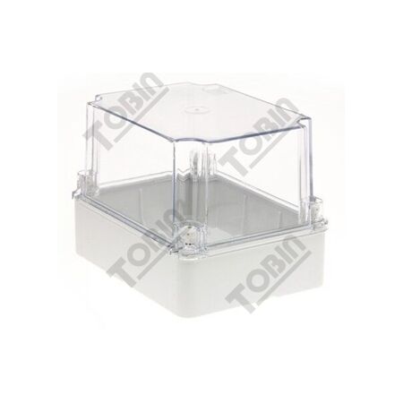 PVC Electrical Enclosure | Clear Lid & IP56 Rated | Grey Body | by Tobin