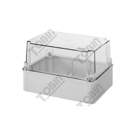 PVC Electrical Enclosure | IP56 Rated | Clear Lid for Easy Visibility | Grey Body | by Tobin
