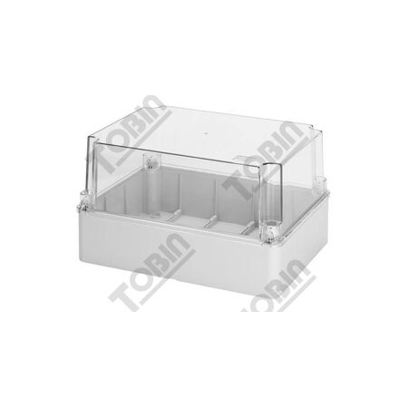 PVC Electrical Enclosure with Clear Lid | IP56 Rated | Durable Grey Body | by Tobin