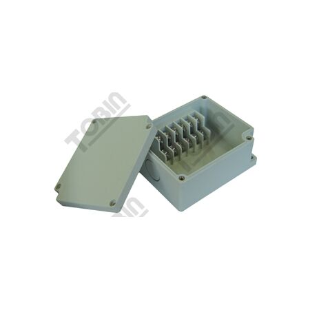 Terminal Box ABS | 6 Side-Mounted Double Terminals | 2 Levels | by Tobin