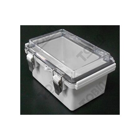 ABS Electrical Enclosure | IP66 Rated | Hinged Clear Lid | Grey Body | by Tobin