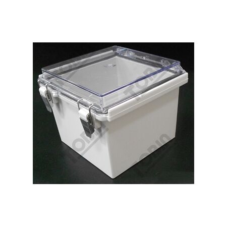 ABS Electrical Enclosure | IP66 Rated | Hinged Clear Lid | Grey Body | by Tobin