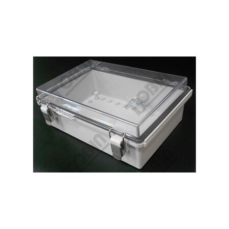 ABS Electrical Enclosure Box | IP66 Rated | Hinged Clear Lid | Grey Body | by Tobin