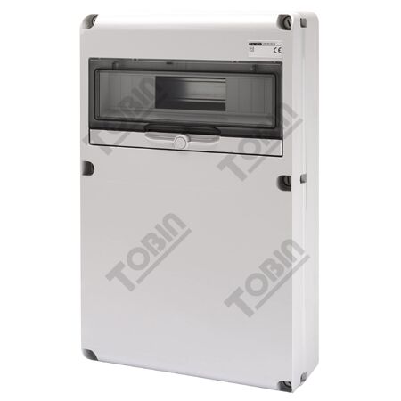 Din Enclosure 14 Pole | IP65 Rated | Accessory Pan Included | by Tobin
