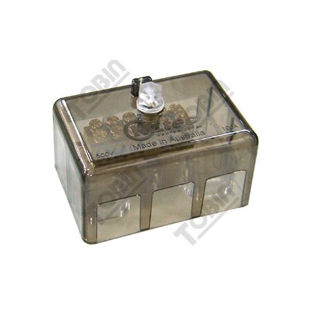 Neutral Link 5 x 16mm Terminals | 100A Current Rating | Compact Black Design | by Tobin