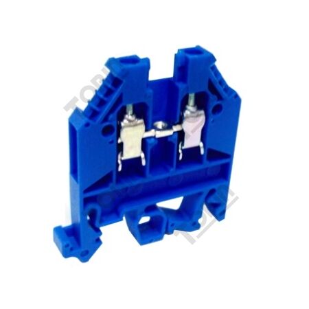 Terminal Din Mount 4mm Blue 32A | 2.5mm to 4mm Wire Compatibility | Secure Din Rail Mount | by Tobin