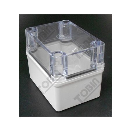 ABS Electrical Enclosure Box | IP66 Rated | Grey Body & Clear Screw Lid | by Tobin