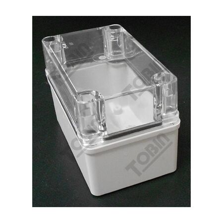 ABS Enclosure Box | IP66 Rated | Grey Body & Clear Screw Lid | by Tobin