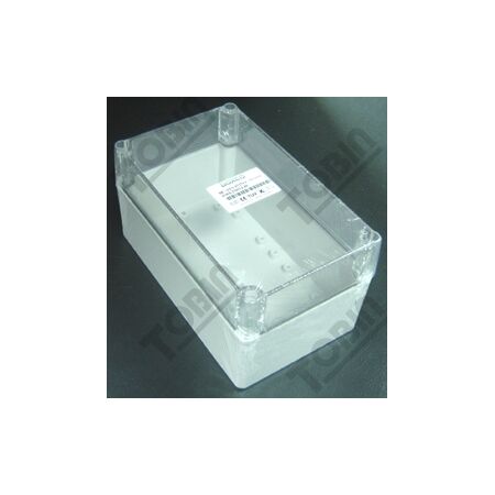 ABS Electrical Enclosure Box | IP66 Rated | Screw Mount Lid | Grey Body with Clear Lid | by Tobin