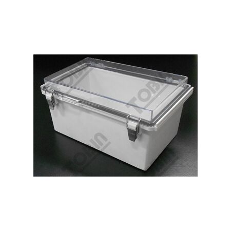 Polycarbonate Electrical Enclosure | IP66 Rated | Grey Body & Clear Hinged Lid | by Tobin